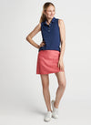 Peter Millar Women's Banded Sport Mesh Sleeveless Button Polo Top - Navy