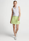 Peter Millar Women's Banded Sport Mesh Sleeveless Button Polo Top - White