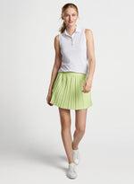 Peter Millar Women's Banded Sport Mesh Sleeveless Button Polo Top - White