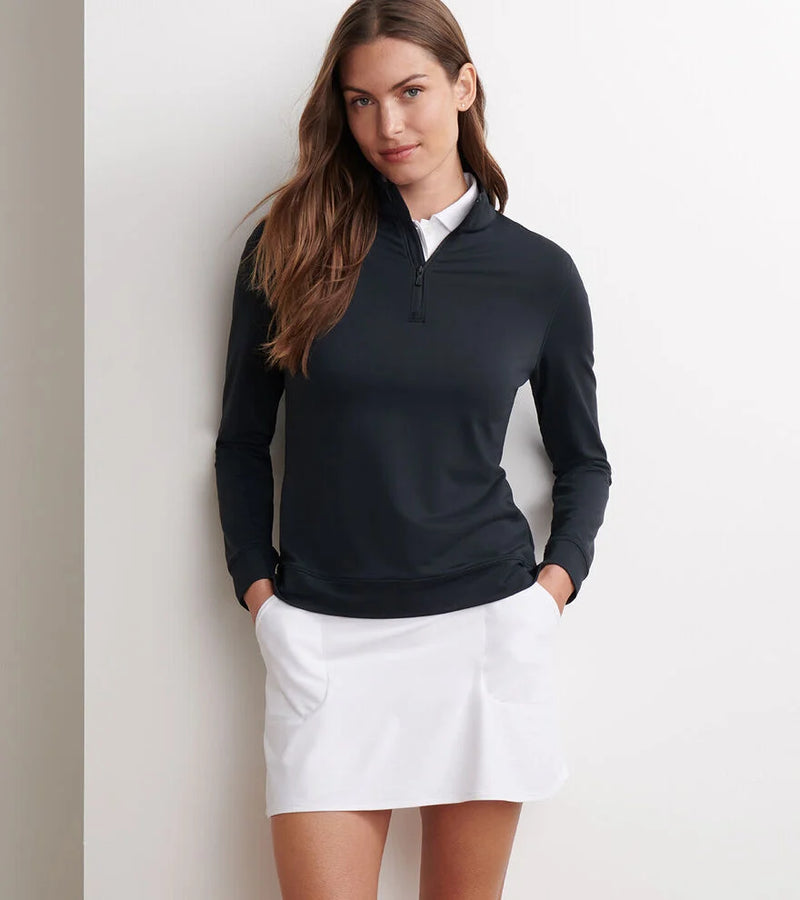Peter Millar Women's Perth Essential Performance Quarter-Zip Pullover Sweater - Black*