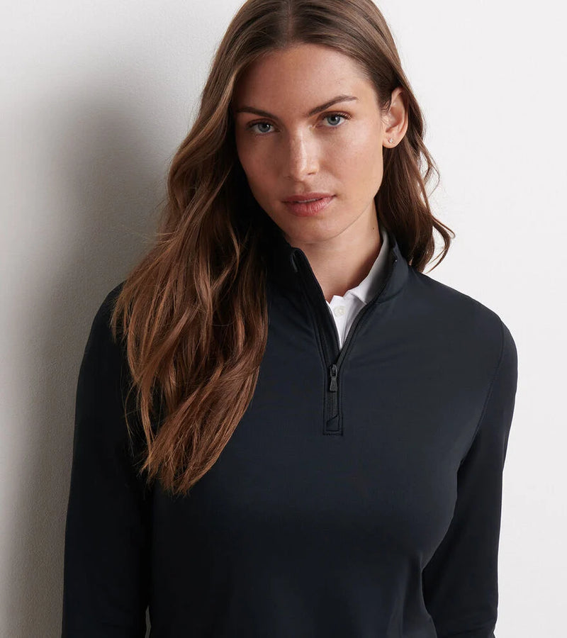 Peter Millar Women's Perth Essential Performance Quarter-Zip Pullover Sweater - Black*