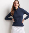 Peter Millar Women's Perth Essential Performance Quarter-Zip Pullover Sweater - Navy*