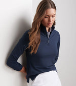 Peter Millar Women's Perth Essential Performance Quarter-Zip Pullover Sweater - Navy*