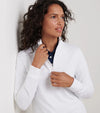 Peter Millar Women's Perth Essential Performance Quarter-Zip Pullover Sweater - White*
