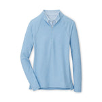 Peter Millar Women's Melange Raglan Sleeve Perth Layer Pullover Sweater - Cottage Blue