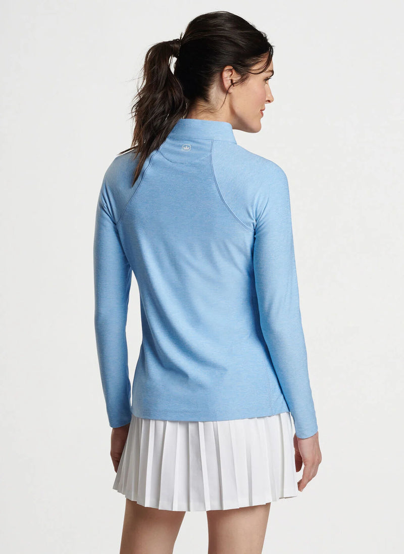 Peter Millar Women's Melange Raglan Sleeve Perth Layer Pullover Sweater - Cottage Blue