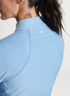 Peter Millar Women's Melange Raglan Sleeve Perth Layer Pullover Sweater - Cottage Blue