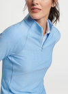 Peter Millar Women's Melange Raglan Sleeve Perth Layer Pullover Sweater - Cottage Blue