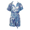 La Mer Luxe Short Sleeve Renee Romper - Periwinkle Sea Urchin - FINAL SALE