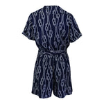 La Mer Luxe Short Sleeve Renee Romper - Navy Harbor - FINAL SALE