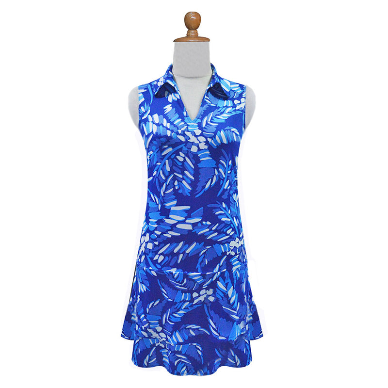 La Mer Luxe Sleeveless Barbara Dress - Cobalt Jungle