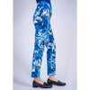 Lisette L Montreal Floral Blue Black Slim Ankle Pant - Multi - FINAL SALE