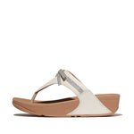 FitFlop Lulu Glitz Bow Leather Sandals - Paris Beige