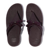 FitFlop Lulu Glitz Bow Leather Sandals - Plumberry
