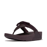 FitFlop Lulu Glitz Bow Leather Sandals - Plumberry