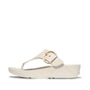 FitFlop Lulu Resin Buckle Leather Sandals - Paris Beige