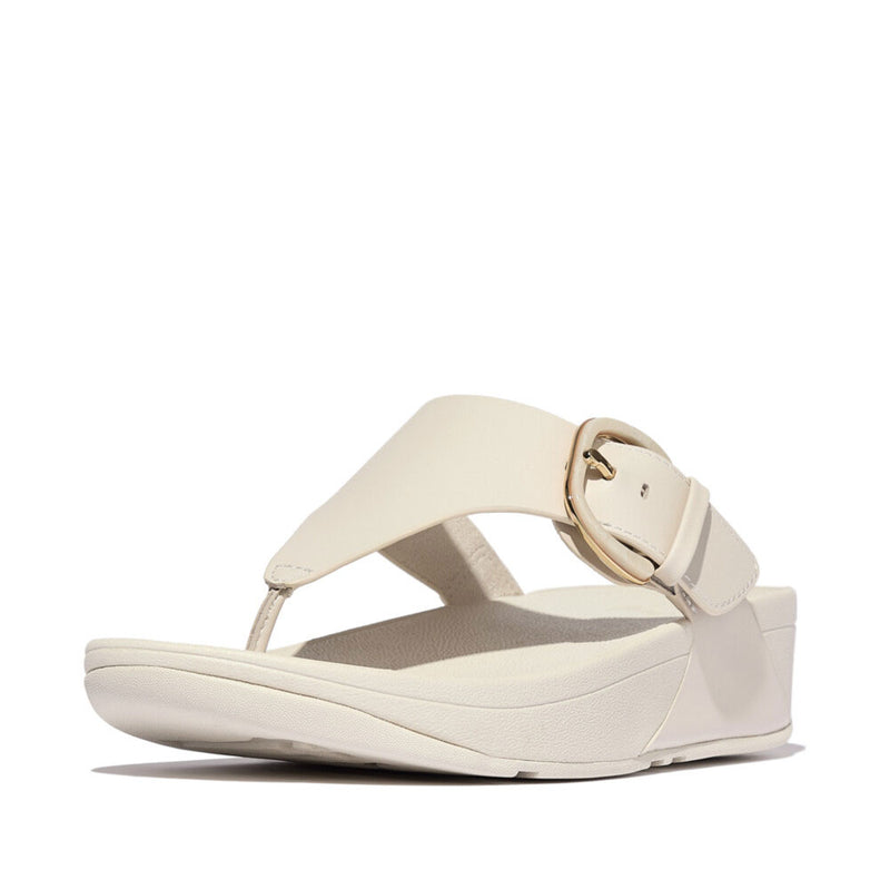 FitFlop Lulu Resin Buckle Leather Sandals - Paris Beige