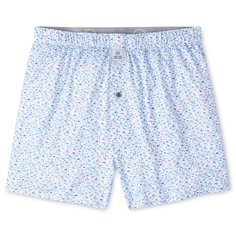 Peter Millar Men's On The Hunt Performance Boxers - White