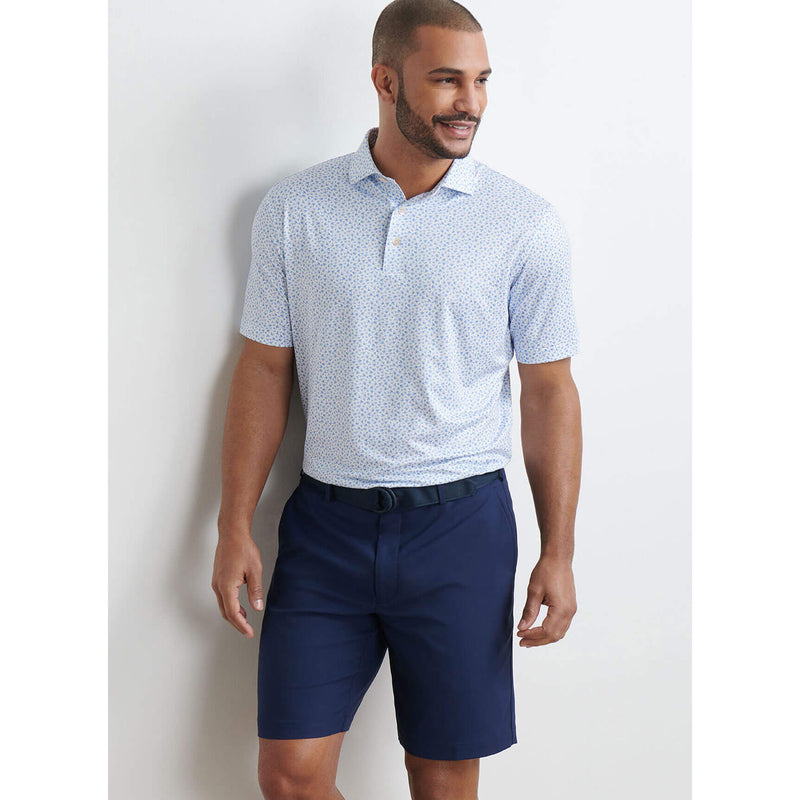 Peter Millar Men's Finch Performance Jersey Polo Shirt - White