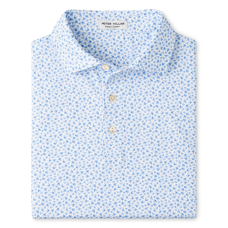 Peter Millar Men's Finch Performance Jersey Polo Shirt - White