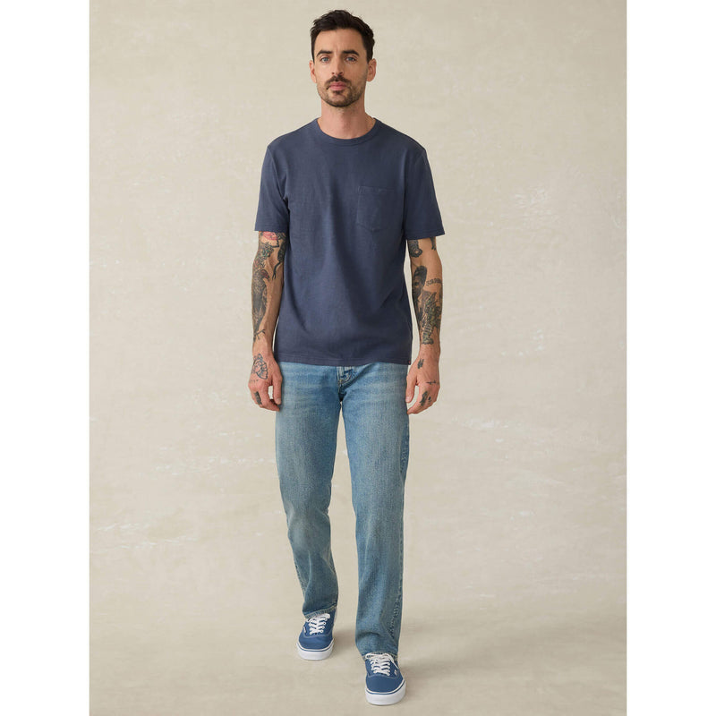 Faherty Sunwashed Pocket T-Shirt - Dune Navy
