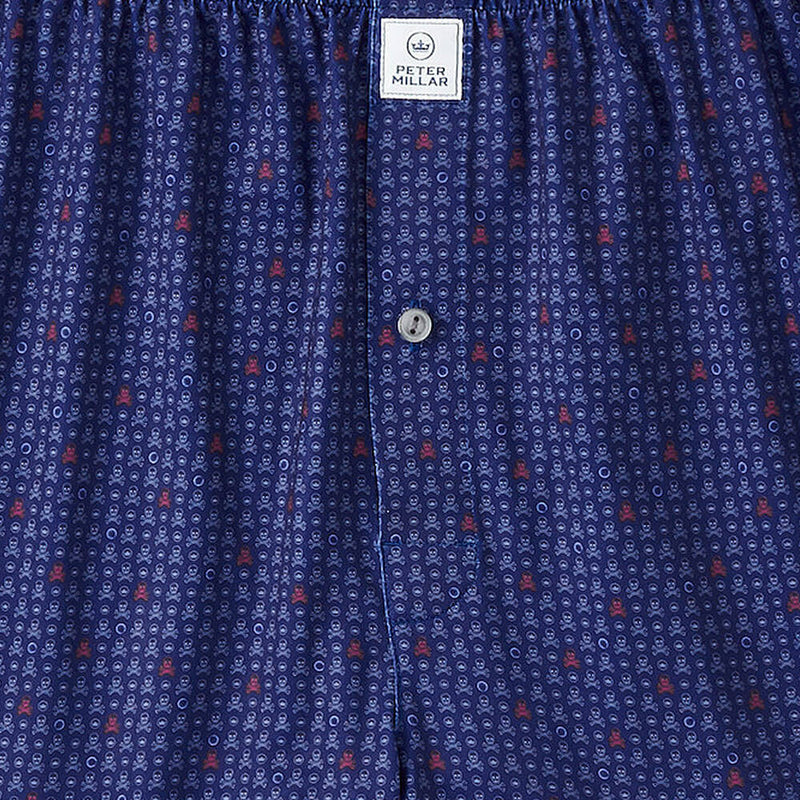 Peter Millar Skull In One Performance Boxers - Sport Navy
