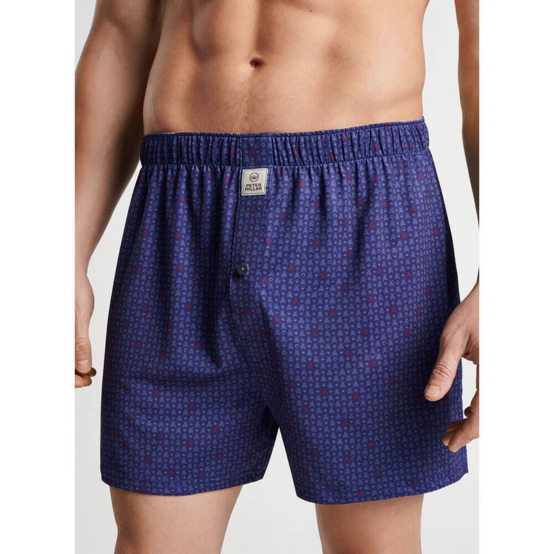 Peter Millar Skull In One Performance Boxers - Sport Navy