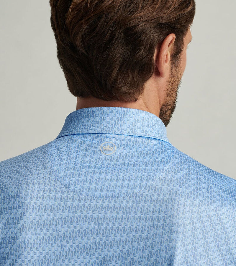 Peter Millar Men's Shake It Up Performance Jersey Polo Shirt - Cottage Blue