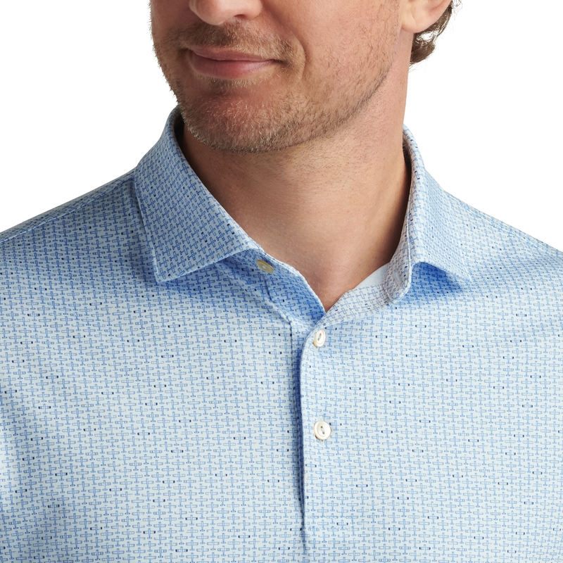 Peter Millar Men's First In Flight Performance Jersey Polo Shirt - Pale Blue