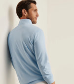 Peter Millar Men's Perth Birdseye Performance 1/4 Zip Pullover Sweater - Pale Blue