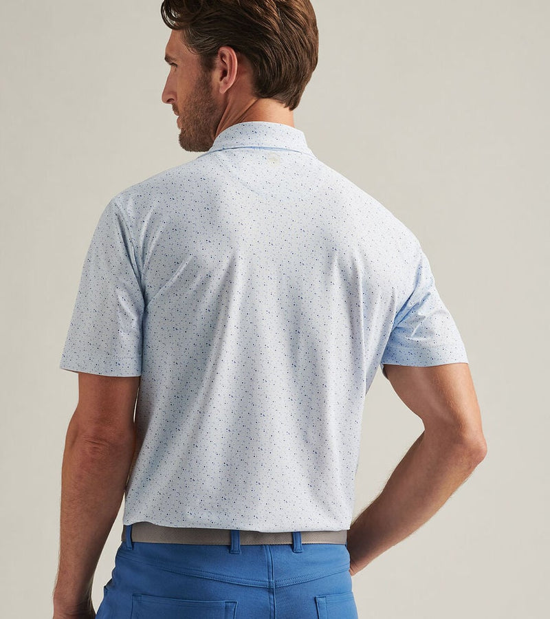 Peter Millar Men's Casa Nova Performance Mesh Polo Shirt - White