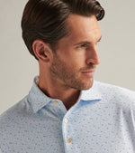 Peter Millar Men's Casa Nova Performance Mesh Polo Shirt - White
