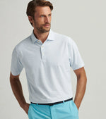 Peter Millar Men's Whiskey Performance Mesh Polo Shirt - White