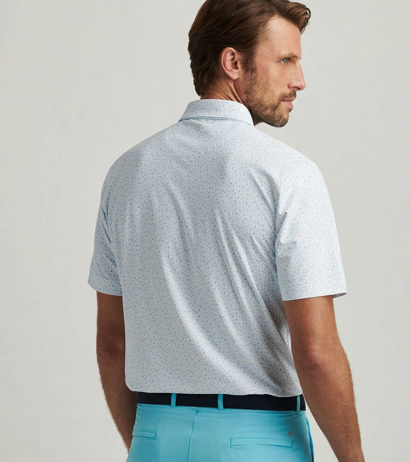 Peter Millar Men's Whiskey Performance Mesh Polo Shirt - White