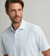 Peter Millar Men's Whiskey Performance Mesh Polo Shirt - White