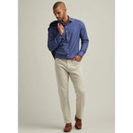 Peter Millar Men's Winnipeg Performance Poplin Sport Shirt - Azurite