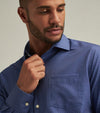 Peter Millar Men's Winnipeg Performance Poplin Sport Shirt - Azurite