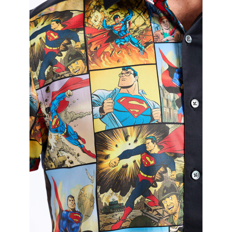 Robert Graham X Superman My Hero Short Sleeve Classic Fit Sport Shirt - Multi
