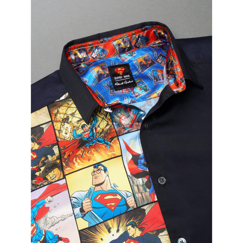 Robert Graham X Superman My Hero Short Sleeve Classic Fit Sport Shirt - Multi