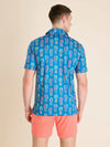 Chubbies The Pineapple Sketch Performance Polo Shirt - Bright Blue
