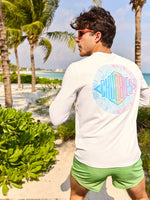 Chubbies The Reflector Long Sleeve Sun Crew Neck T-Shirt - Pure White