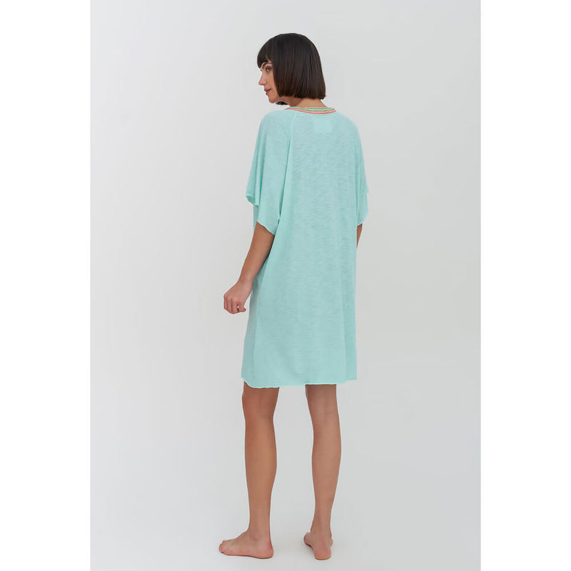 Pitusa Mini Pima Abaya Tunic Cover Up - Turquoise
