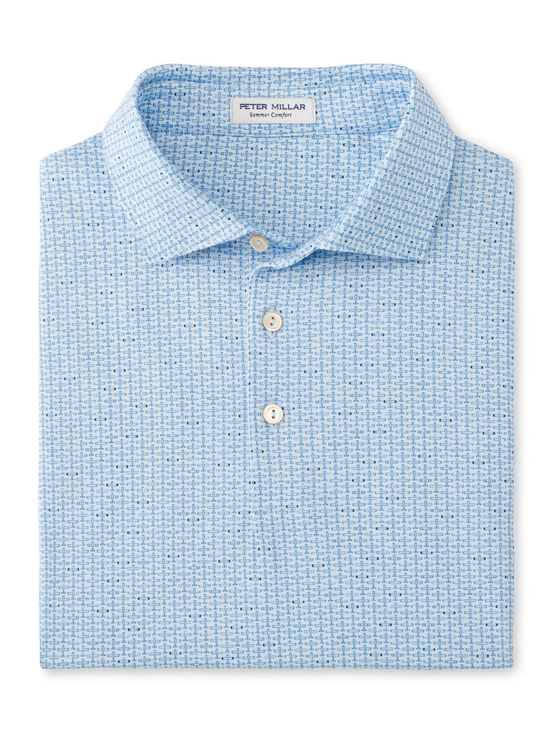 Peter Millar Men's First In Flight Performance Jersey Polo Shirt - Pale Blue