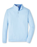 Peter Millar Men's Perth Birdseye Performance 1/4 Zip Pullover Sweater - Pale Blue