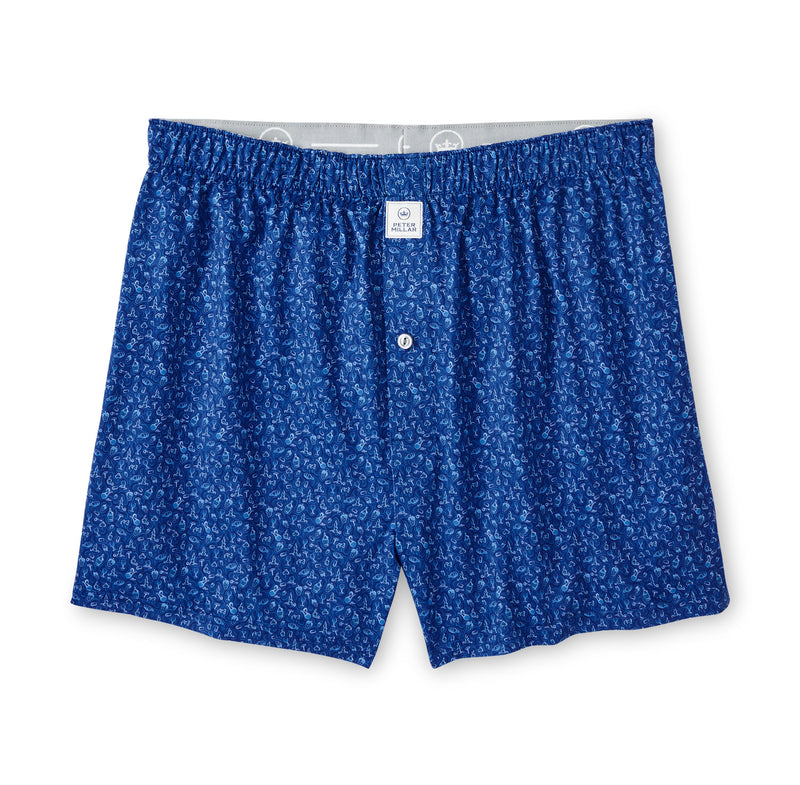 Peter Millar Men's Wine Country Performance Boxers - Sport Navy