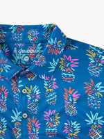 Chubbies The Pineapple Sketch Performance Polo Shirt - Bright Blue