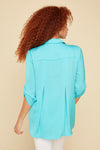 Renuar Airflow Long Sleeve Blouse - Aquamarine