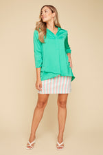 Renuar Airflow Long Sleeve Blouse - Jade