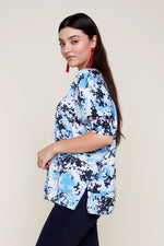 Renuar Knit Short Sleeve Sweater - Celestine Combo - FINAL SALE