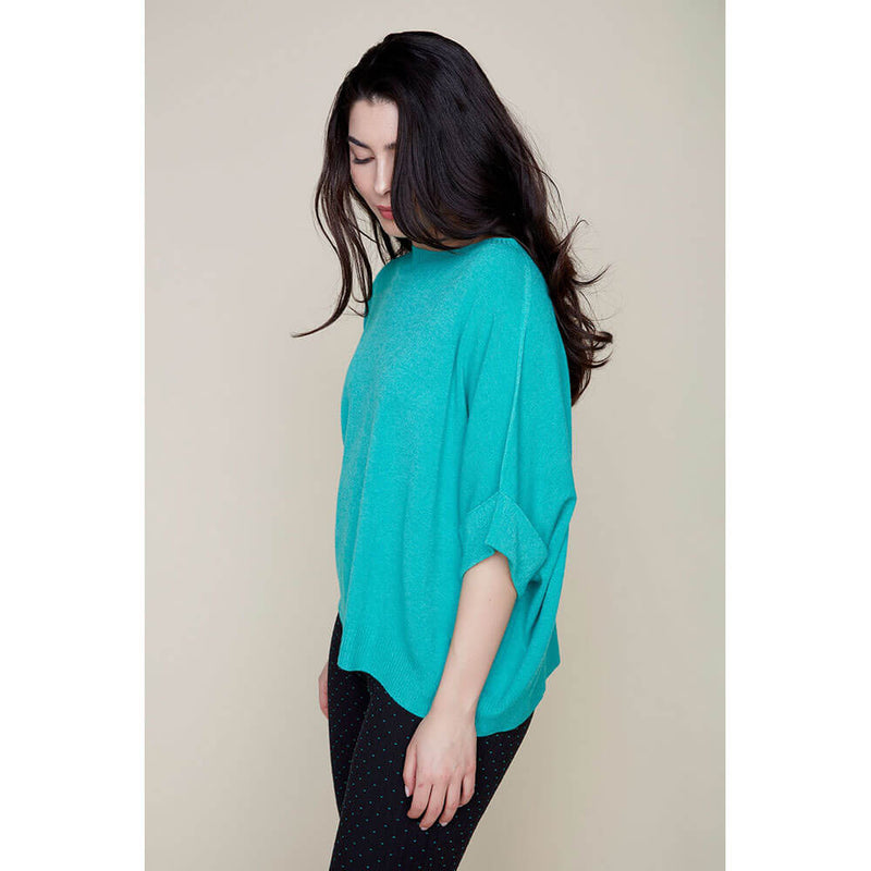 Renuar Knit Sweater - Peacock - FINAL SALE